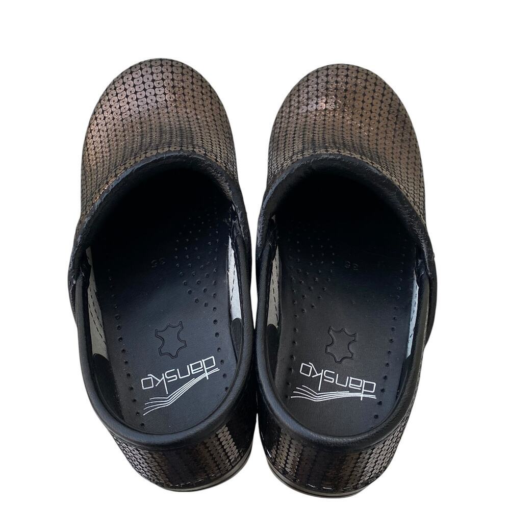 Dansko Professional Clogs EU 35 US 5 Metallic Bronze Sequined Nurse Comfort Shoe - Picture 9 of 15